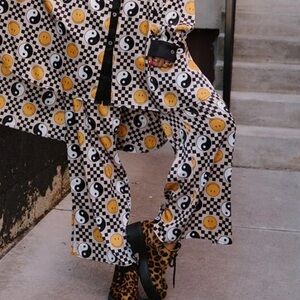 Dressed in LALA Groovy Girl Satin Playsuit Pants